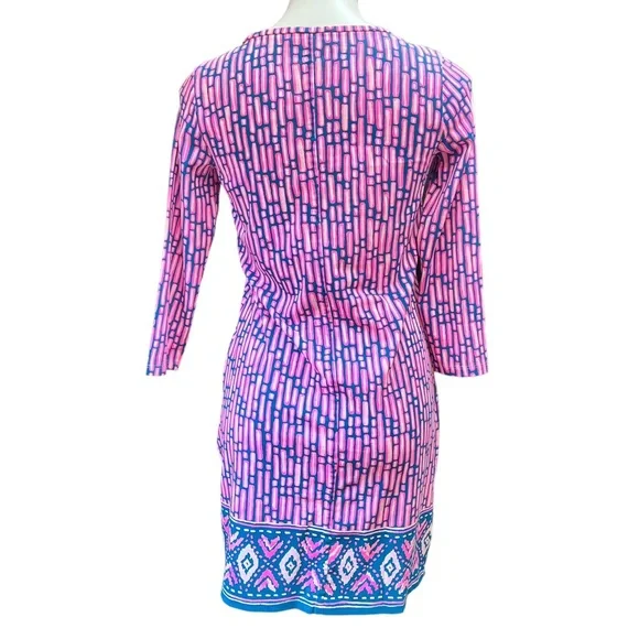 Lilly Pulitzer Beacon Dress Small Mandevilla Pink Slathouse Stripe Engineer - Picture 3 of 9